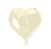 Folieballon hart - Ivoor - 46cm