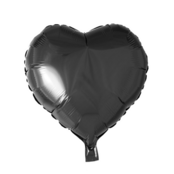 Folieballon hart - Zwart - 46cm Folieballon hart - Zwart - 46cm