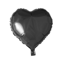 Folieballon hart - Zwart - 46cm