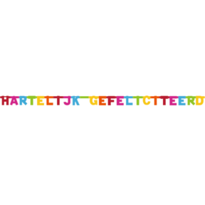 Letterslinger Hartelijk Gefeliciteerd - 2,5 meter