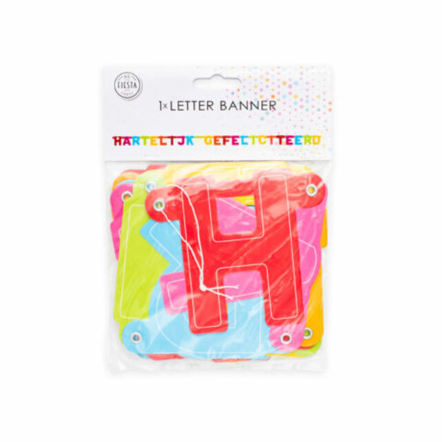 Letterslinger Hartelijk Gefeliciteerd - 2,5 meter