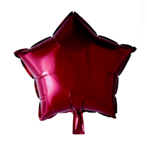 Folieballon ster - Bordeaux rood - 46cm