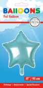 Folieballon ster - Licht blauw - 46cm Folieballon ster - Licht blauw - 46cm