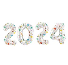 Folieballon 2024 party 86cm | Oud & Nieuw Versiering | Nieuwjaar ballonnen