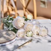 Ranonkels kunstbloemen wit Sage Wedding 3 stuks