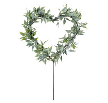 Taarttopper hart rozemarijn Sage Wedding 12x12cm