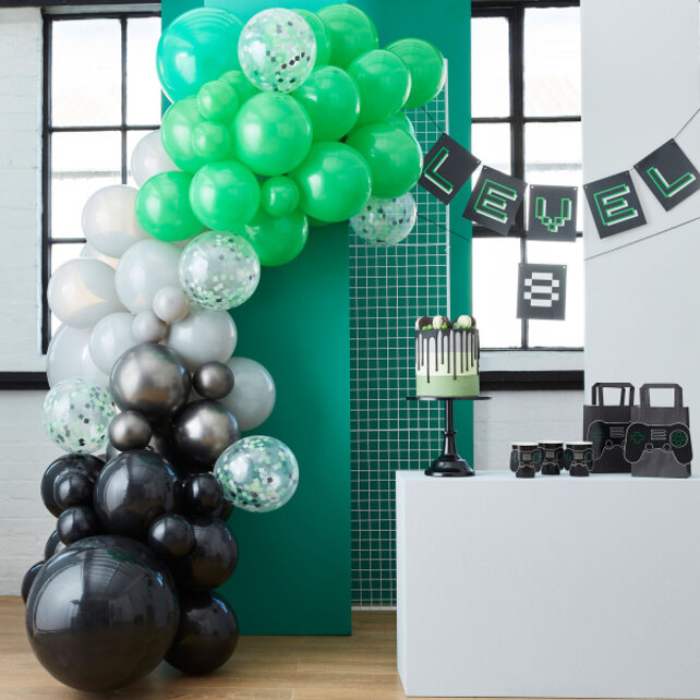 Ballonnenboog zwart/ groen Game On 5m
