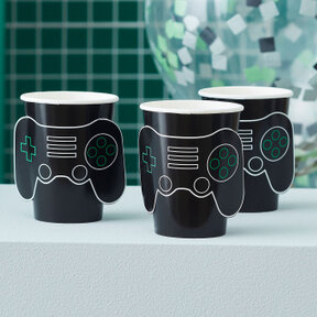 Papieren bekers Game On 8 stuks 250ml