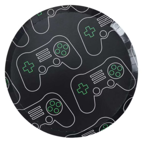 Papieren borden Game On 8 stuks 25cm