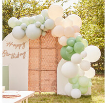 Ballonnenboog salie groen en nude 4m