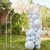 Ballonnenboog blauw en creme 5m