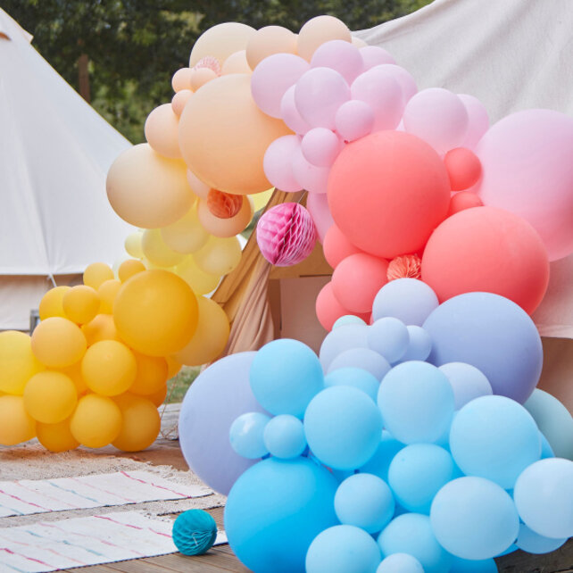 Ballonnenboog Mix it Up Brights incl. gekleurde Honeycombs 12m