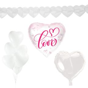 Versiering pakket Valentijnsdag Wit - 2