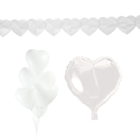 Versiering pakket Valentijnsdag Wit - 1.1