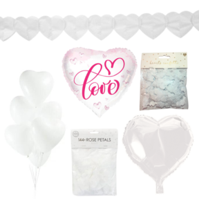 Versiering pakket Valentijnsdag Wit - 4