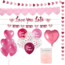 Feest-vieren Versiering pakket Valentijnsdag Roze - 5.1
