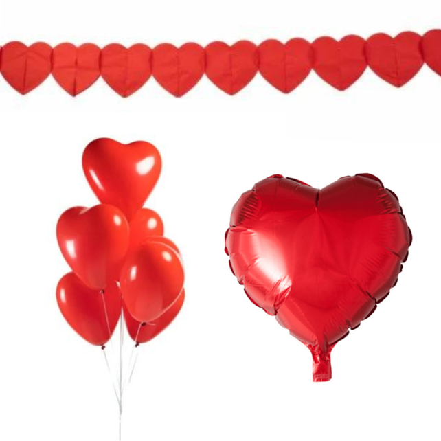 Versiering pakket Valentijnsdag Rood - 1.1