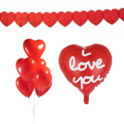 Versiering pakket Valentijnsdag Rood - 1.2 Versiering pakket Valentijnsdag Rood - 1.2