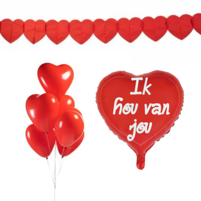 Versiering pakket Valentijnsdag Rood - 1.3