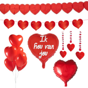 Versiering pakket Valentijnsdag Rood - 4.2