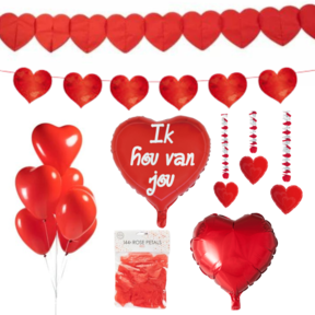 Versiering pakket Valentijnsdag Rood - 5.2