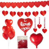 Versiering pakket Valentijnsdag Rood - 6.1 Versiering pakket Valentijnsdag Rood - 6.1
