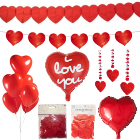 Versiering pakket Valentijnsdag Rood - 7.1