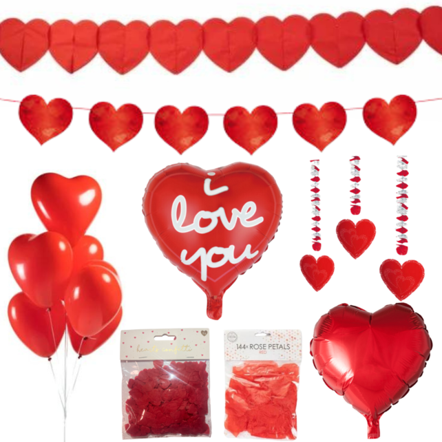 Versiering pakket Valentijnsdag Rood - 7.1