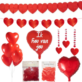 Versiering pakket Valentijnsdag Rood - 7.2