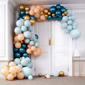 Ballonnenboog XL groen & chrome goud 12m