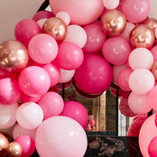 Ballonnenboog XL roze en rosé goud 12m
