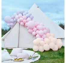Ballonnenboog XL paars & roze 12m