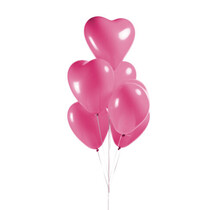 Ballonnen Hartvorm Roze - 6 stuks - 30cm