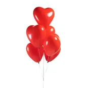 Ballonnen Hartvorm Rood - 6 stuks - 30cm