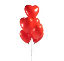 Ballonnen Hartvorm Rood - 6 stuks - 30cm