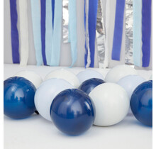 Ballonnen blauw mix 13cm 40 stuks