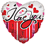 We Fiesta Folieballon hart i love you - Lijnen en hartjes - 46cm