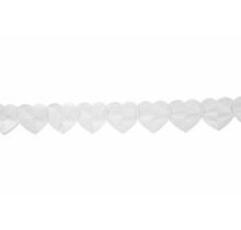 Papieren slinger Hartjes Wit - 6 meter