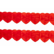 Papieren slinger Hartjes Rood - 2 stuks - 2,5 meter