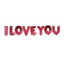 Folieballon i love you - Letter Set - 36cm