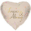 Folat Folieballon hart forever & always - Beige - 45cm