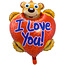 Folat Folieballon teddybeer i love you - 57 bij 80cm