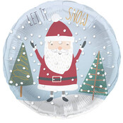 Folieballon rond let it snow - Snowglobe - 45cm