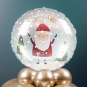 Folieballon rond let it snow - Snowglobe - 45cm