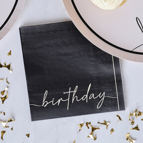 Papieren servetten Birthday 25cm 16 stuks