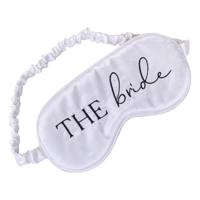 Slaapmasker Team Bride wit 10x20cm