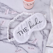 Slaapmasker Team Bride wit 10x20cm