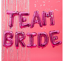 Folieballonnen Team Bride roze 40cm