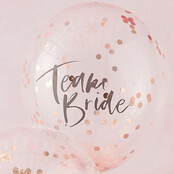 Confetti ballonnen Team Bride 5 stuks 30cm