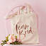 Ginger Ray Canvas tas Team Bride met rosé gouden letters (31x67cm)